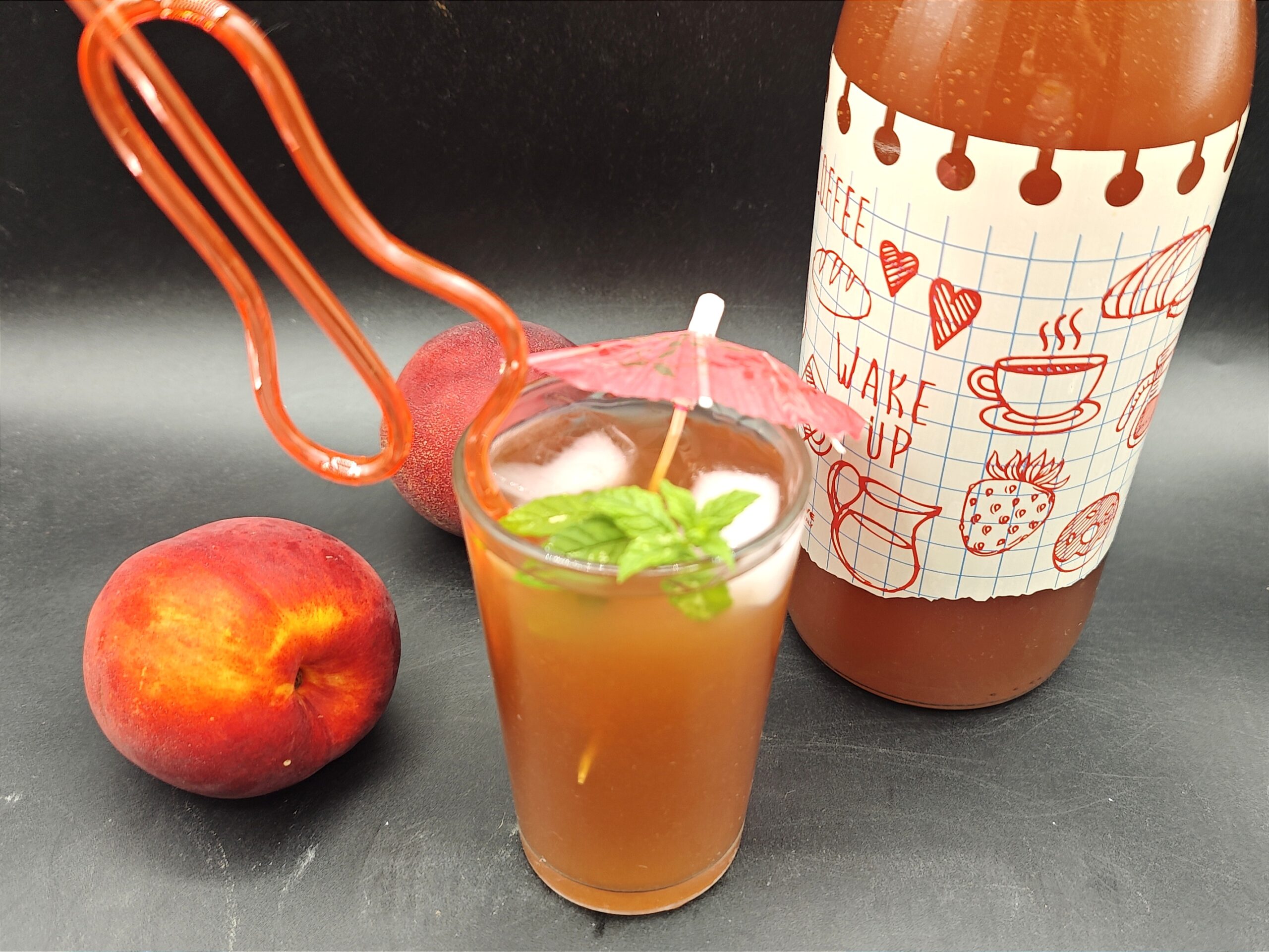 Té frío de melocotón