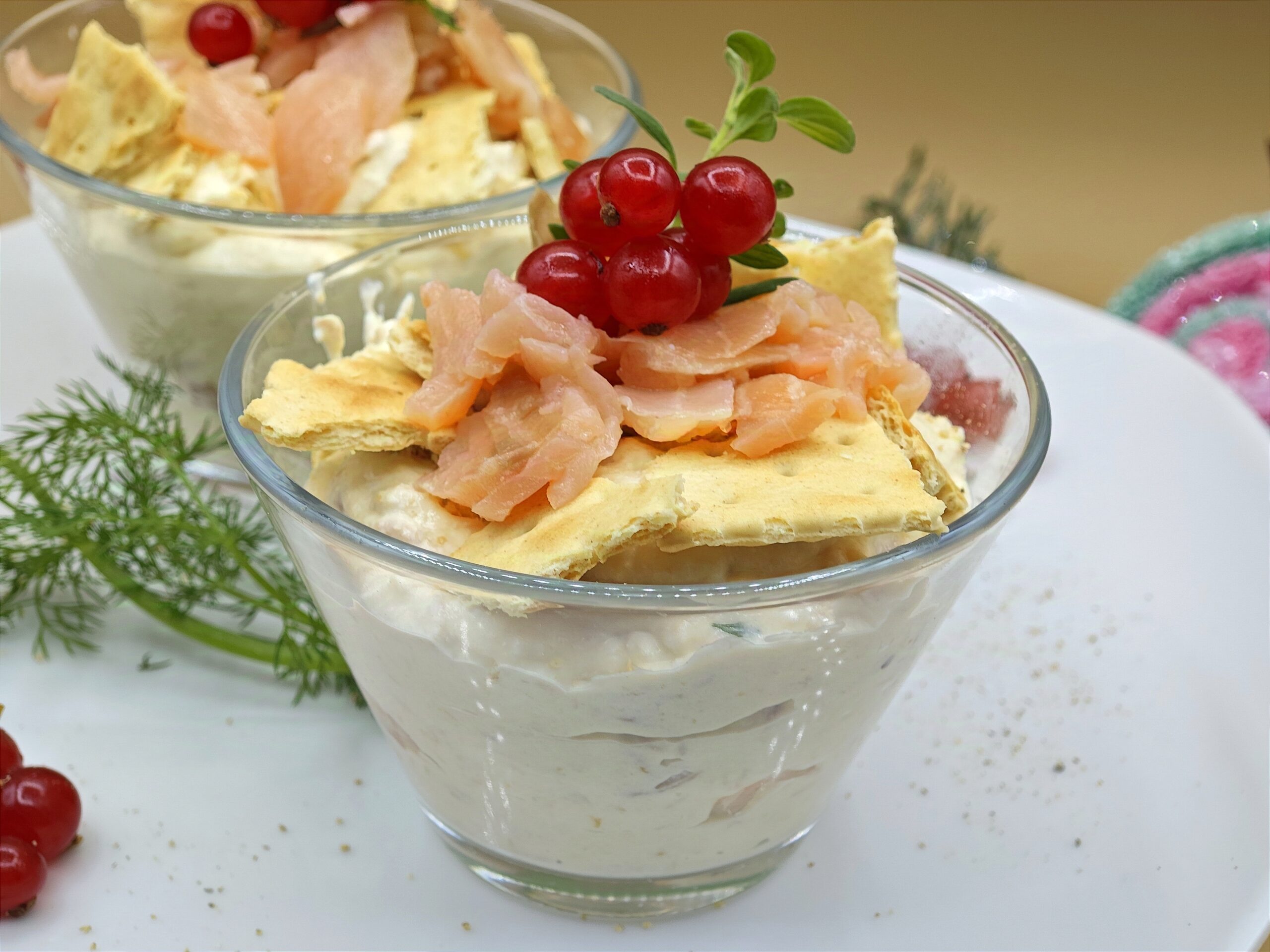 Tiramisú navideño atún y salmón