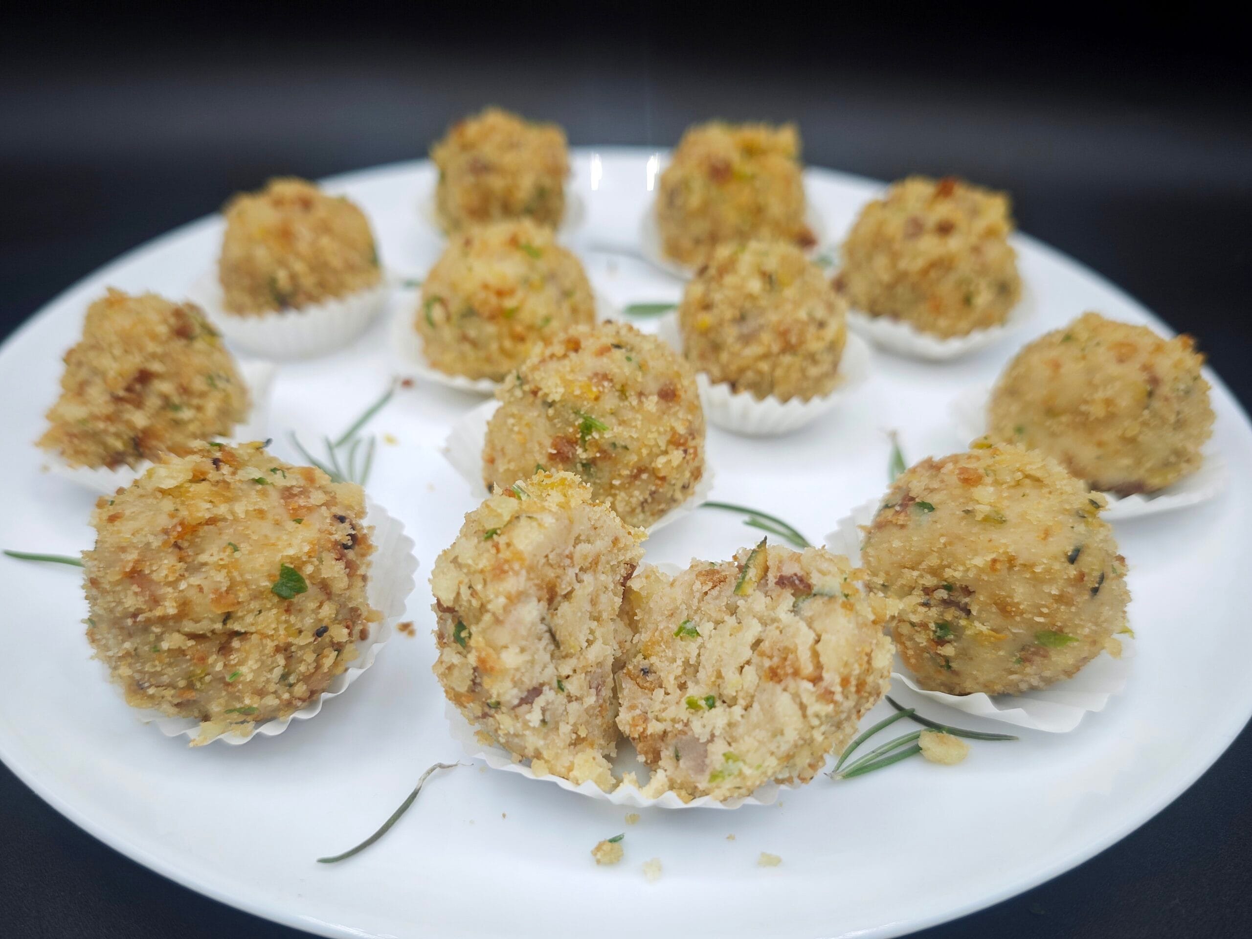 Trufas con restos de tarta salada