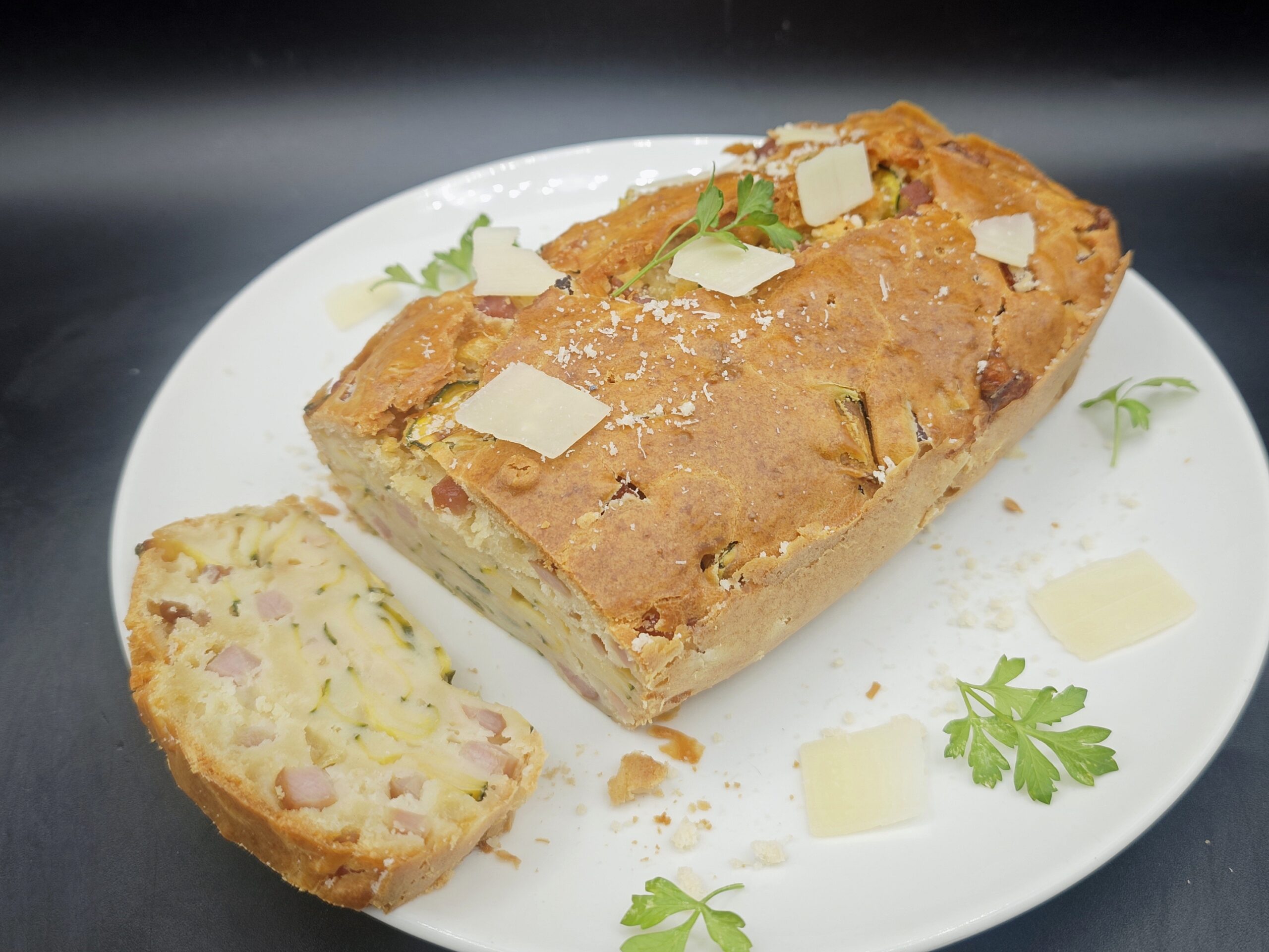 Plumcake de calabacín y jamón cocido
