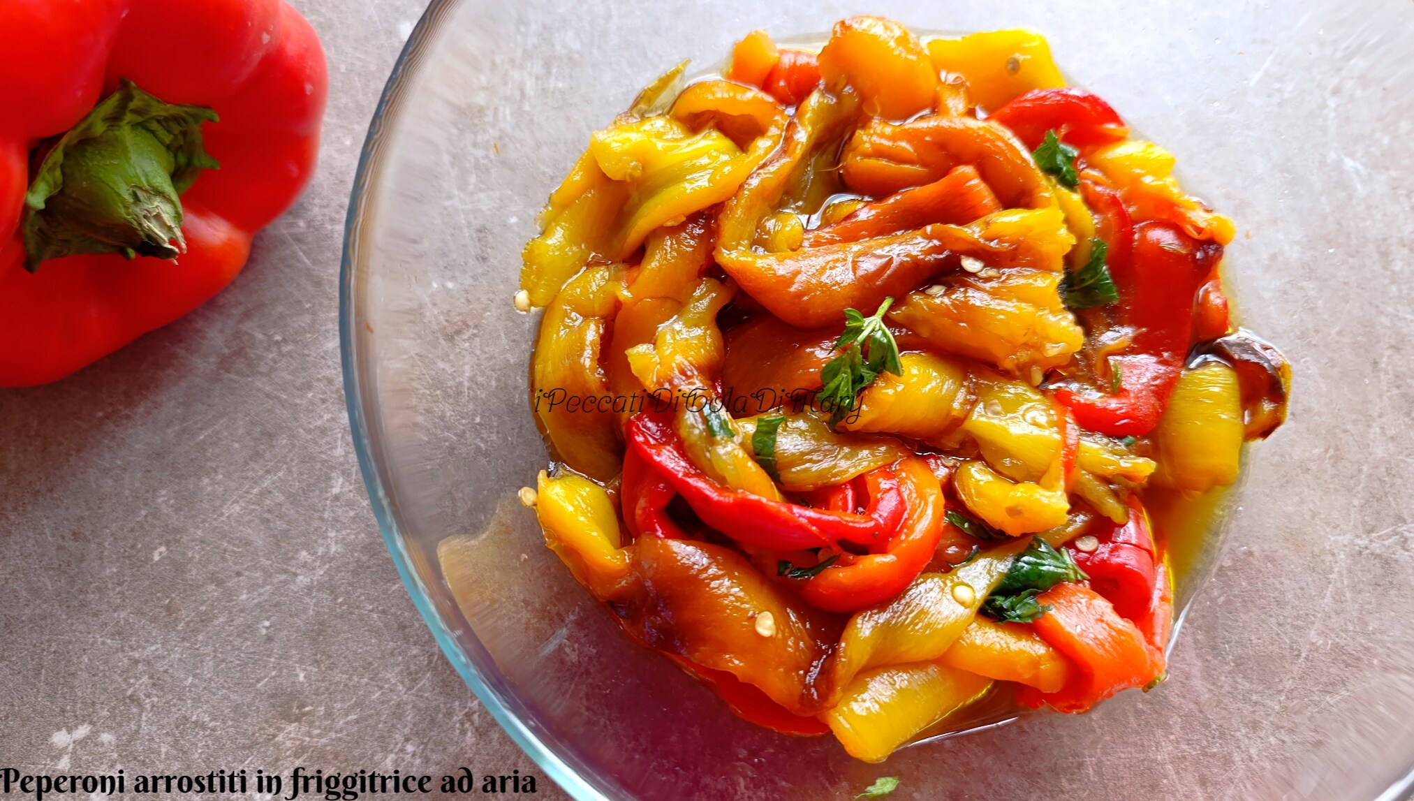 Pimientos asados en freidora de aire