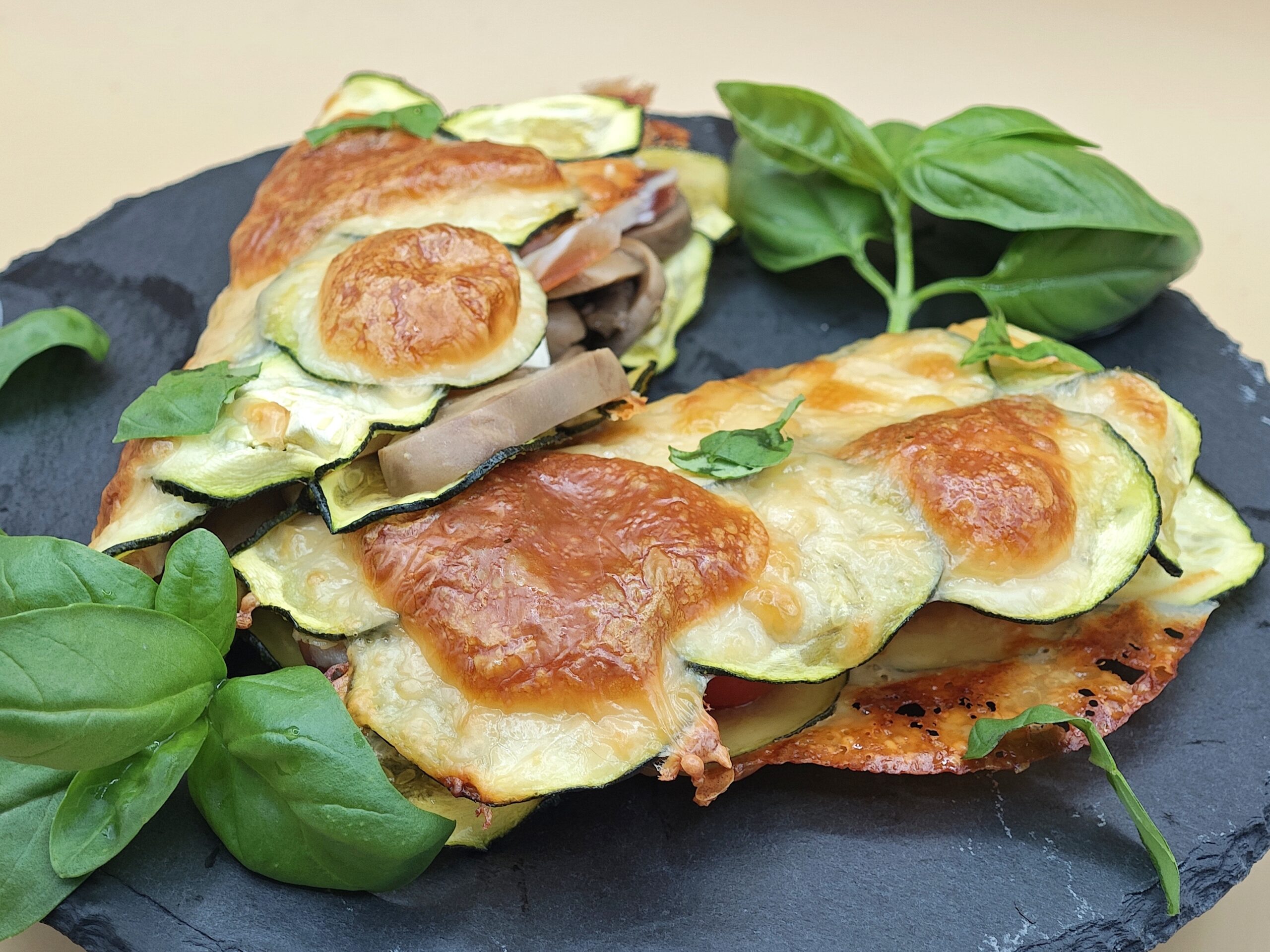 Wrap de calabacines al horno