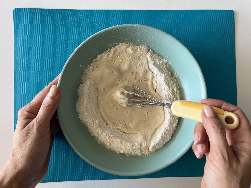 masa de agua y harina para arancini