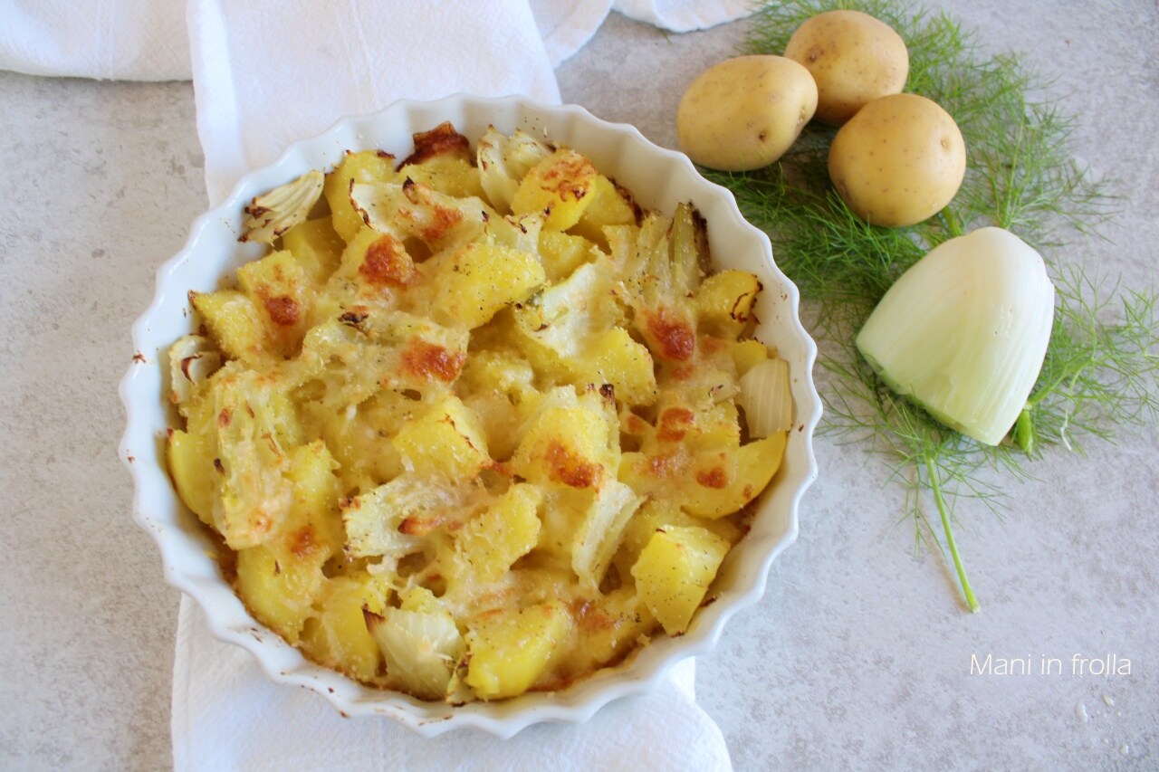 Patatas y Hinojos gratinados al horno