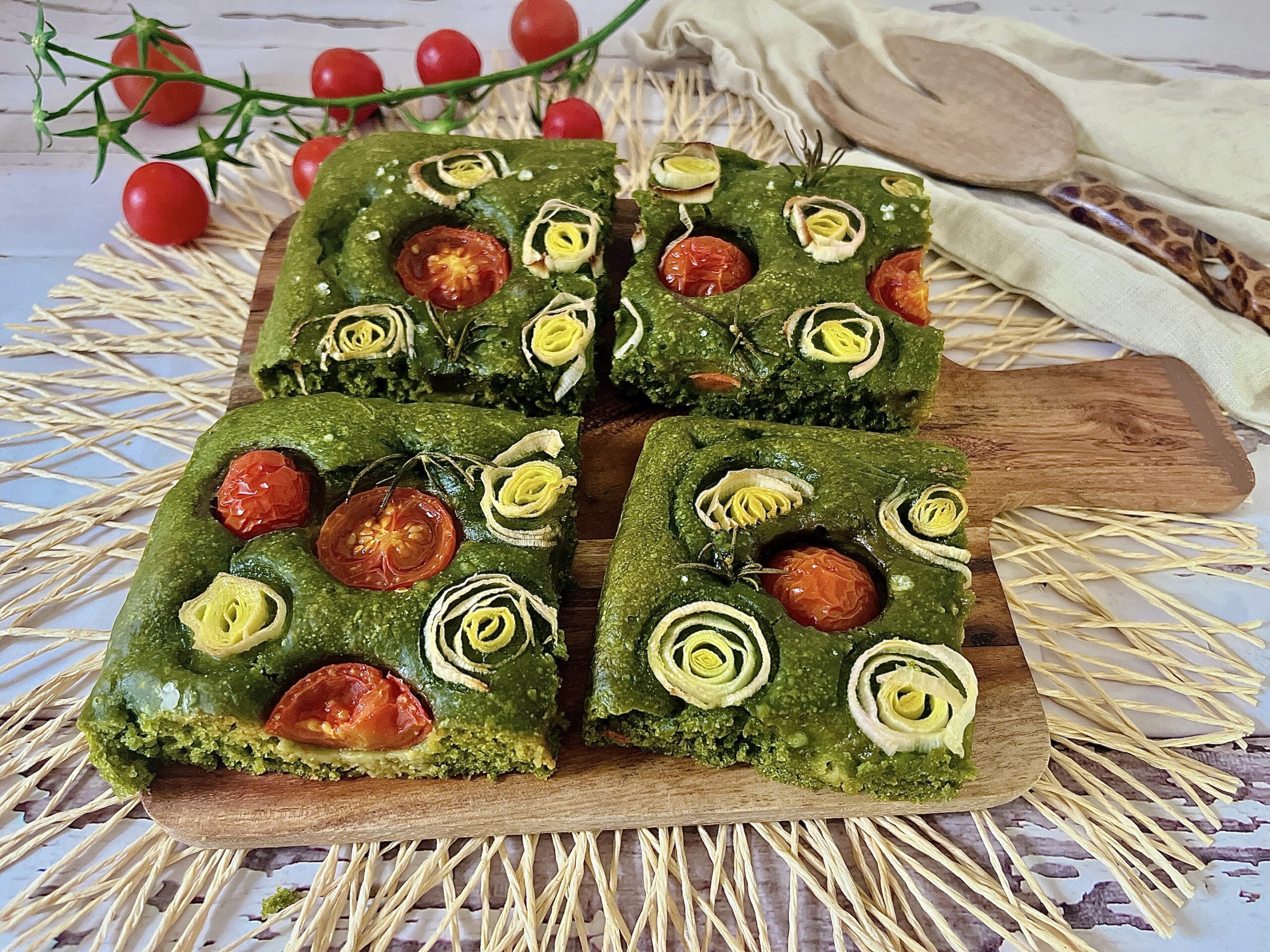 Focaccia con espinacas