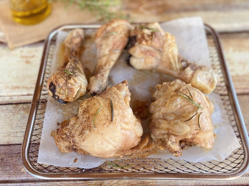 Muslos de pollo en freidora de aire