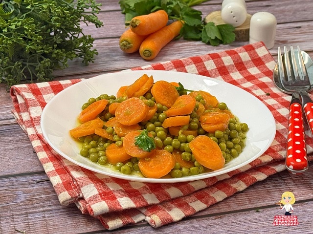 GUISANTES Y ZANAHORIAS guarnición ligera