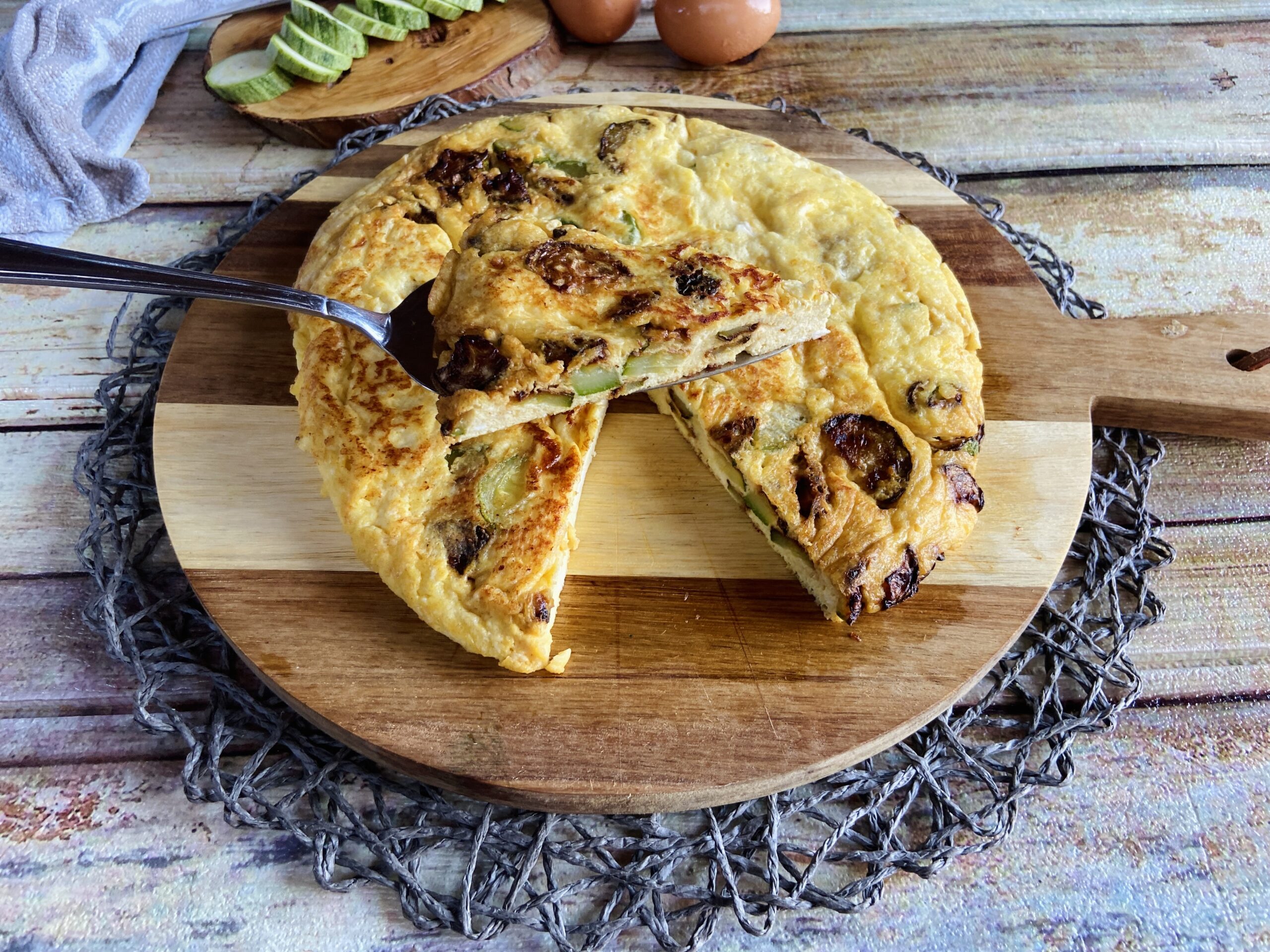 Tortilla con ricotta y calabacines