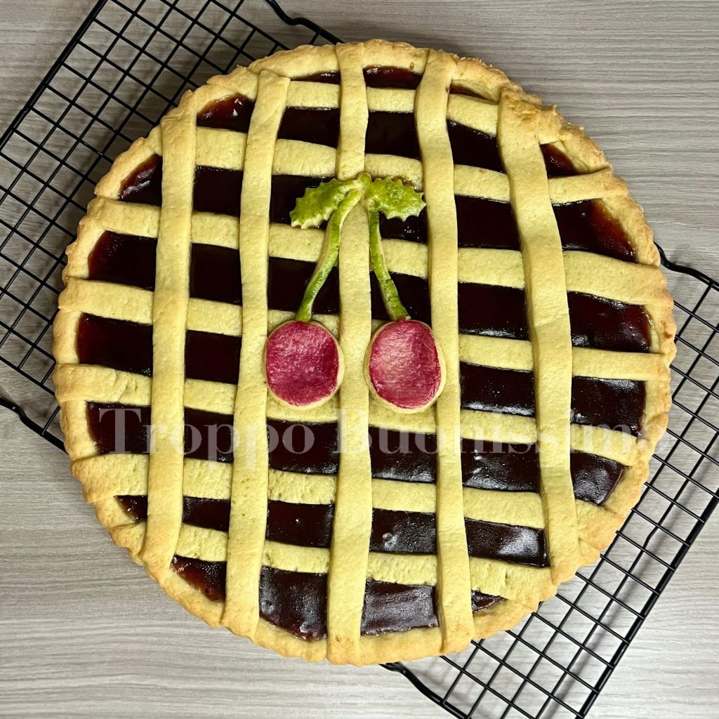 tarta de mermelada de cerezas