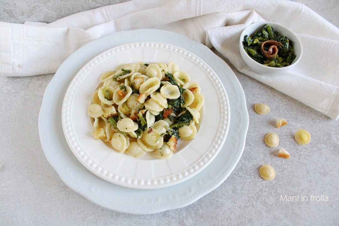 Orecchiette con Cime de Rapa con Crutones