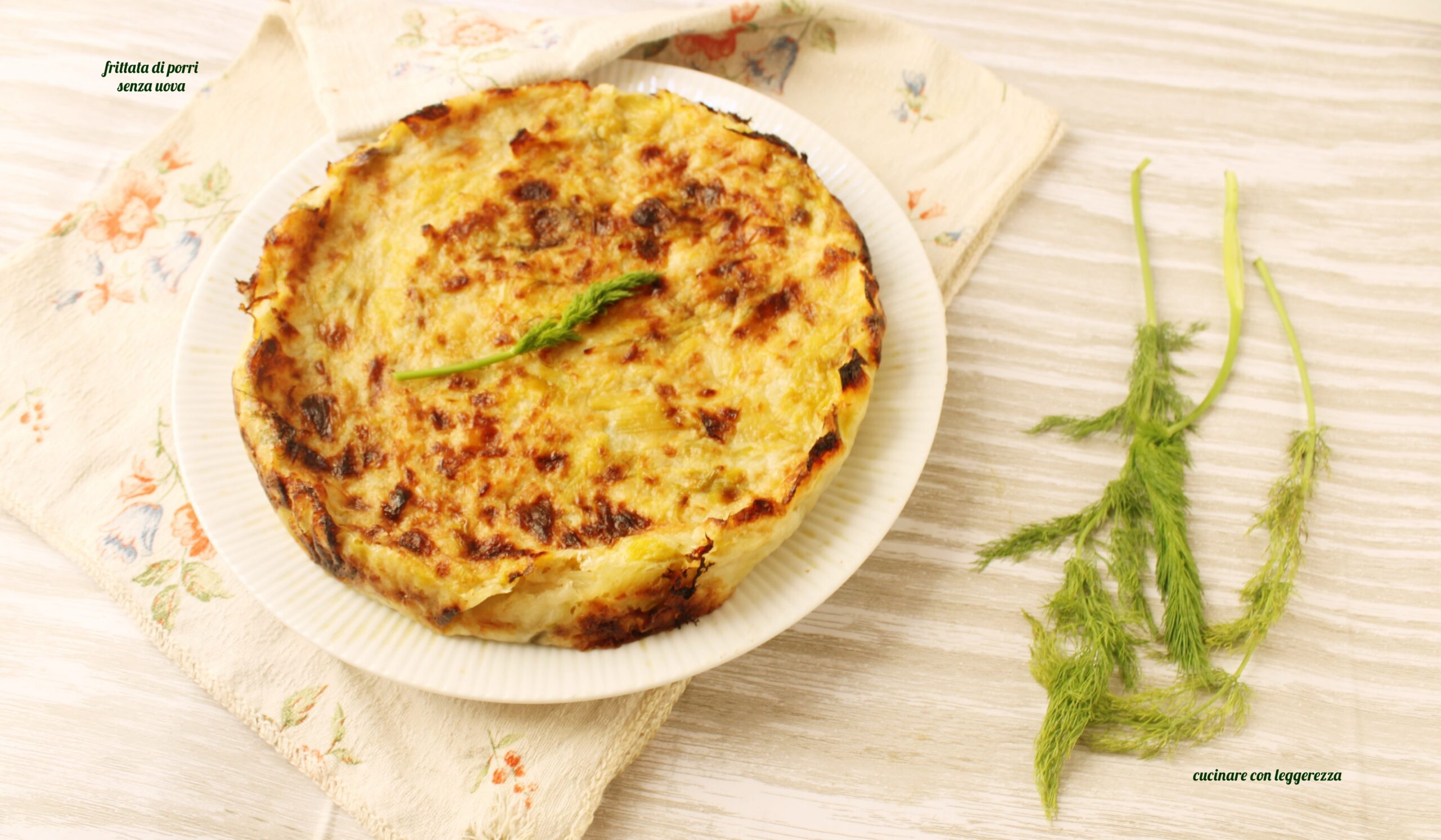 Tortilla de puerros sin huevos