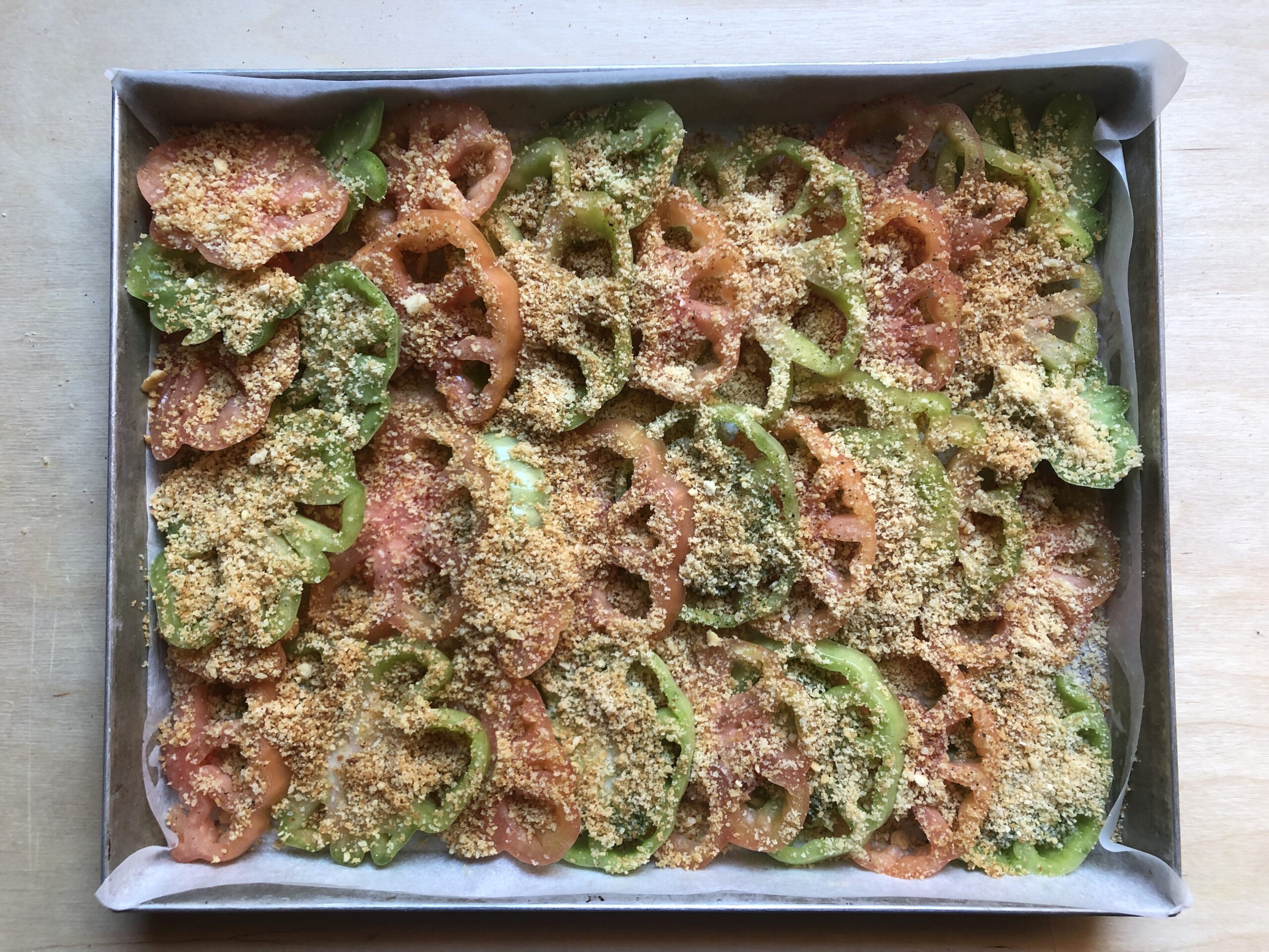 Pasta de avena con verduras en freidora de aire