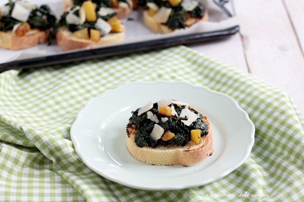 Bruschettas con col rizada