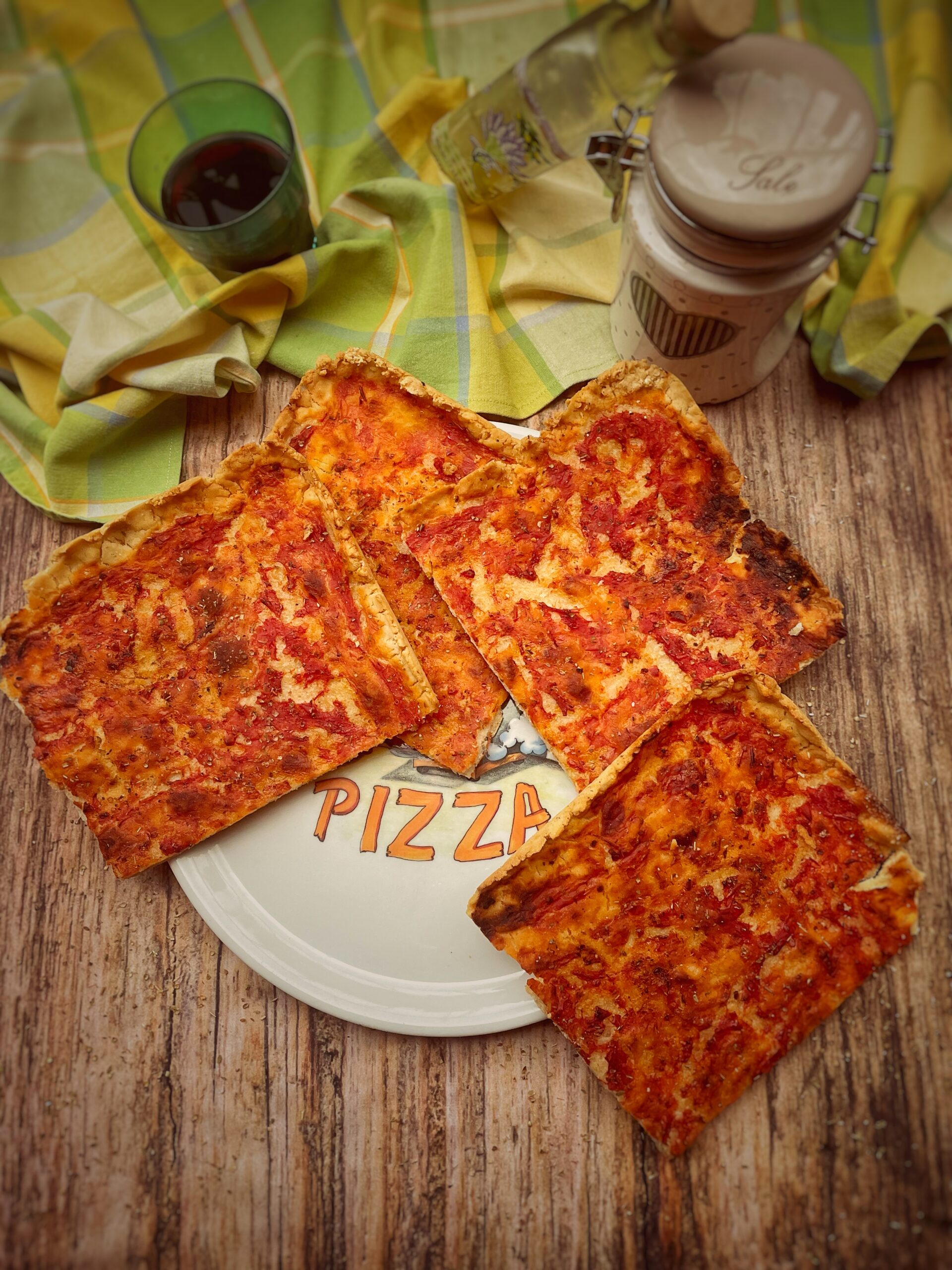 Pizza seca catanesa sin gluten