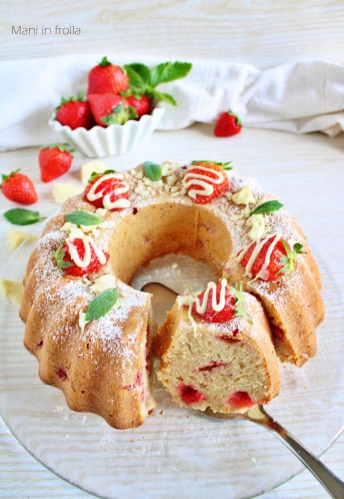 Tarta con Fresas y Chocolate blanco