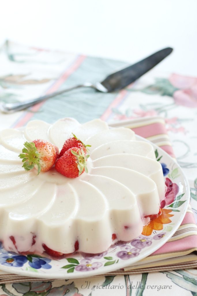 Pudin con fresas