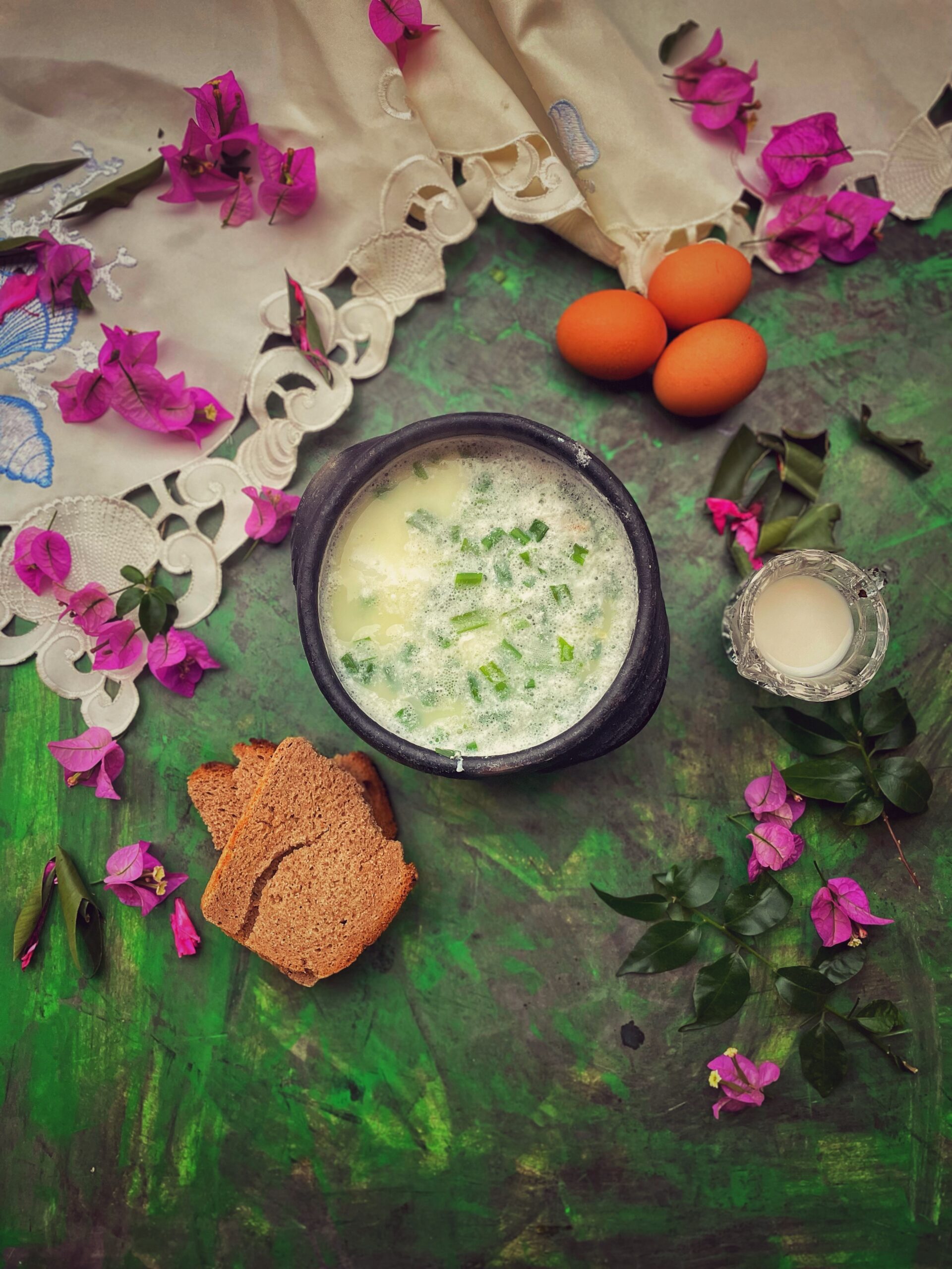 Changua bogotana: sopa de leche y huevos