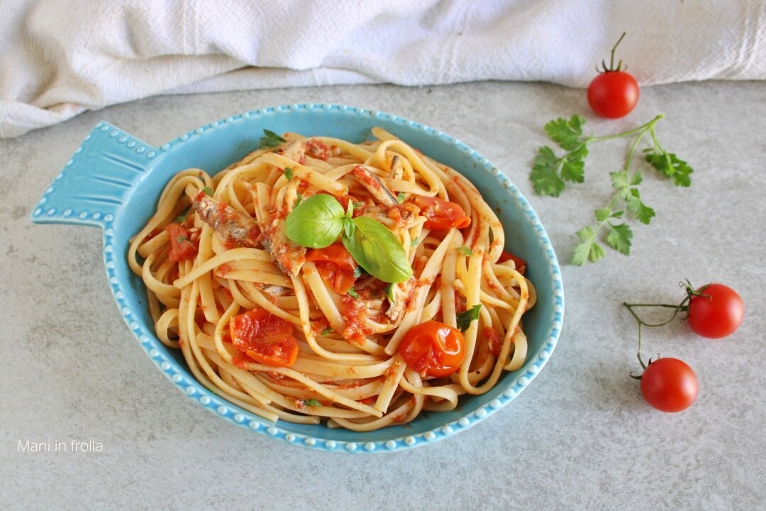 Pasta con Anchoas Frescas