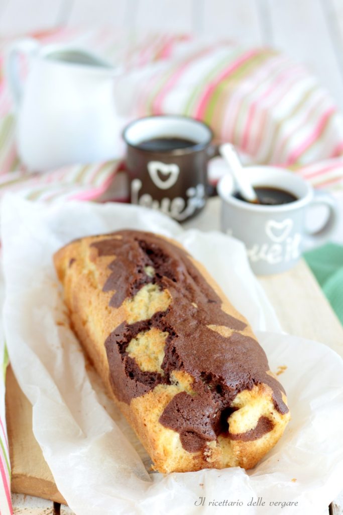 Plumcake de yogur bicolor
