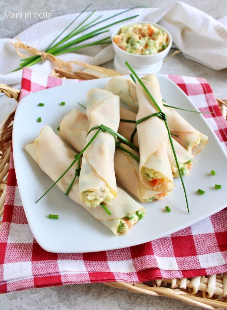 Rollitos de Pollo Asado con Ensaladilla Rusa