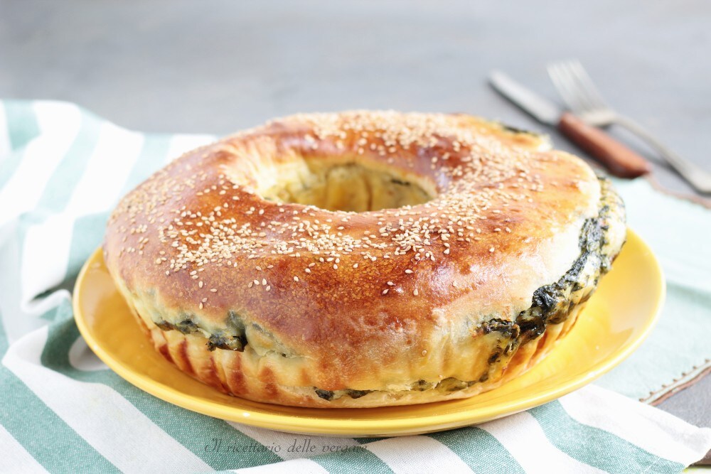 Rosca salada con espinacas