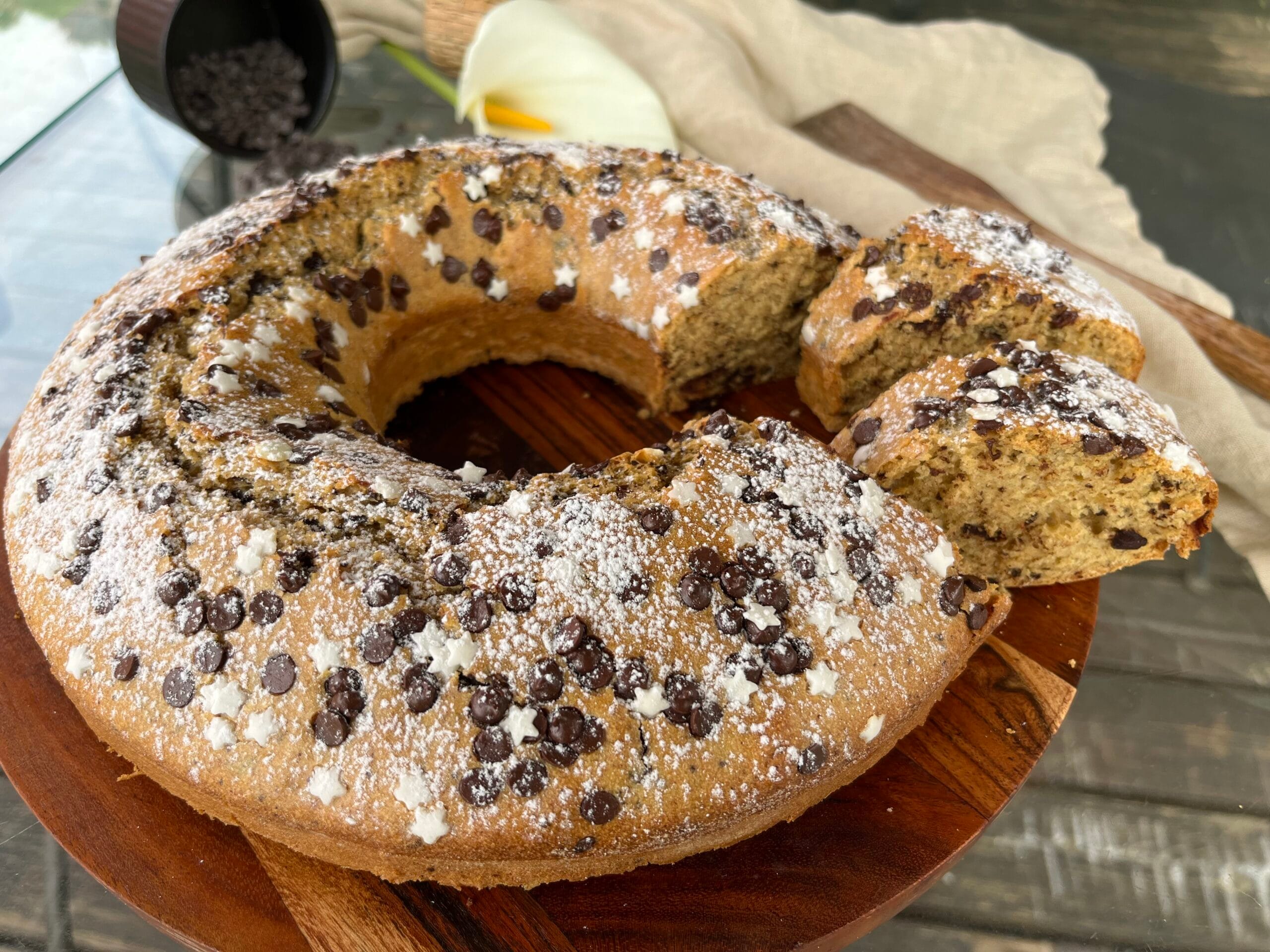 Rosca de chocolate sin mantequilla