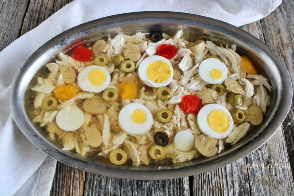 pollo en gelatina
