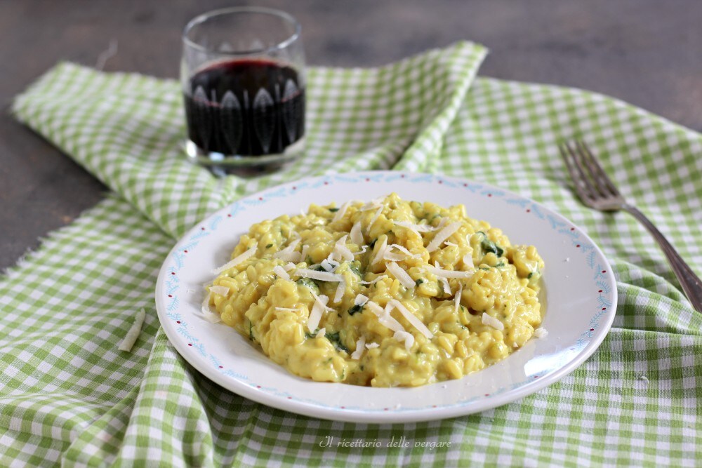 Risotto de quesos y espinacas