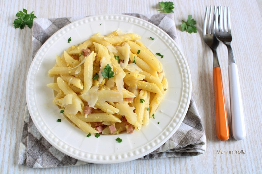 Penne salteadas en sartén