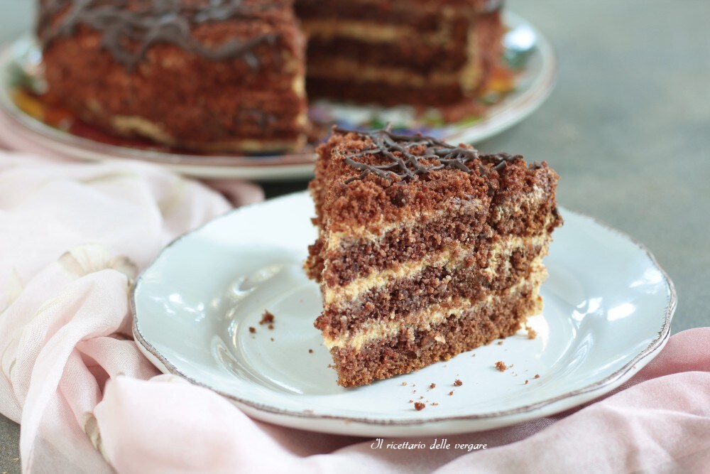 Tarta de chocolate con crema de mascarpone y Nutella