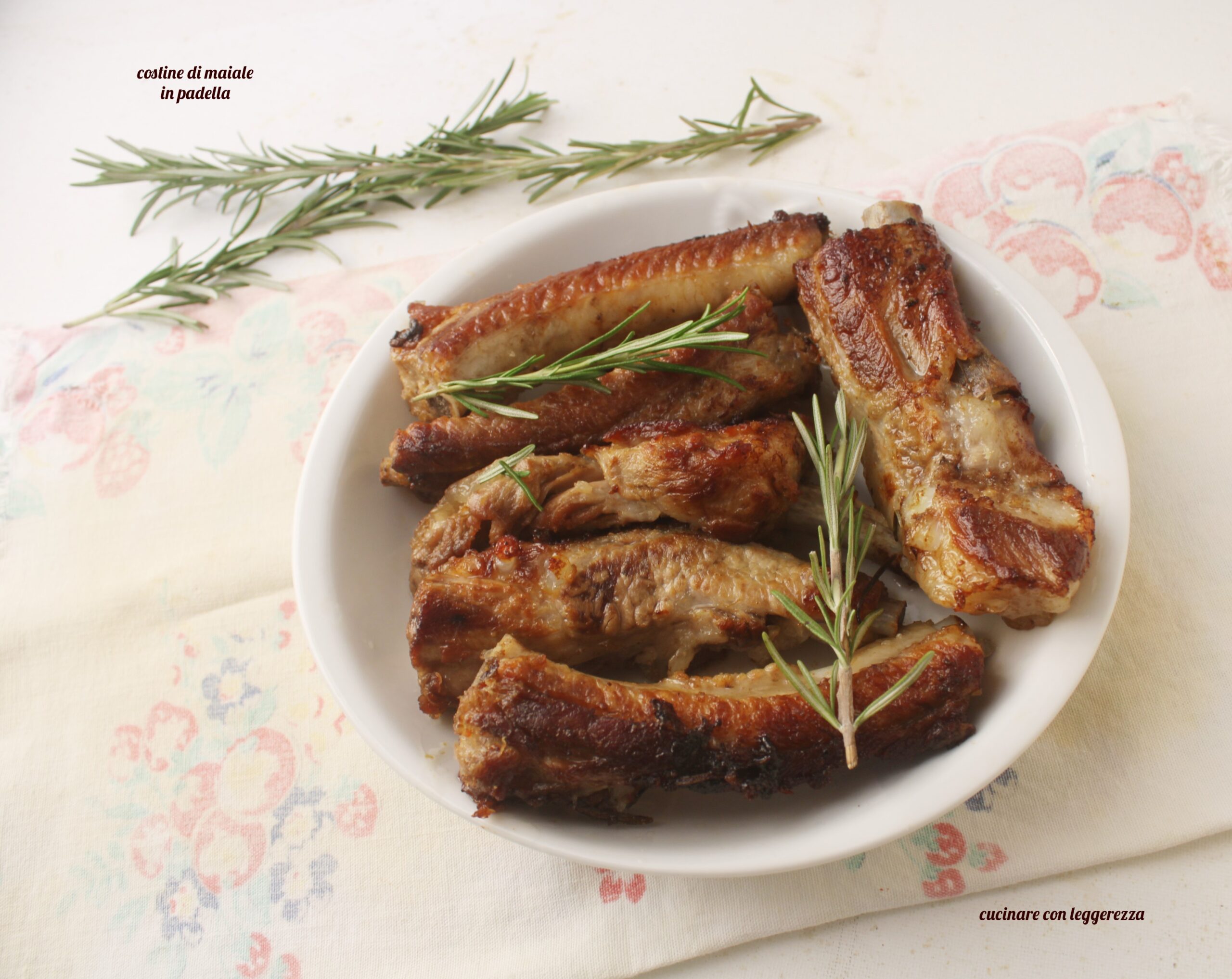 Costillas de cerdo a la sartén