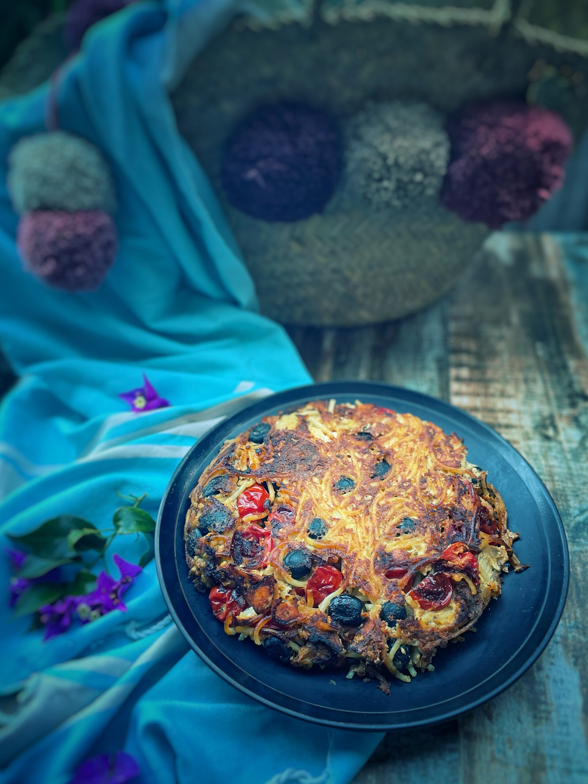 Tortilla de macarrones napolitana sin gluten