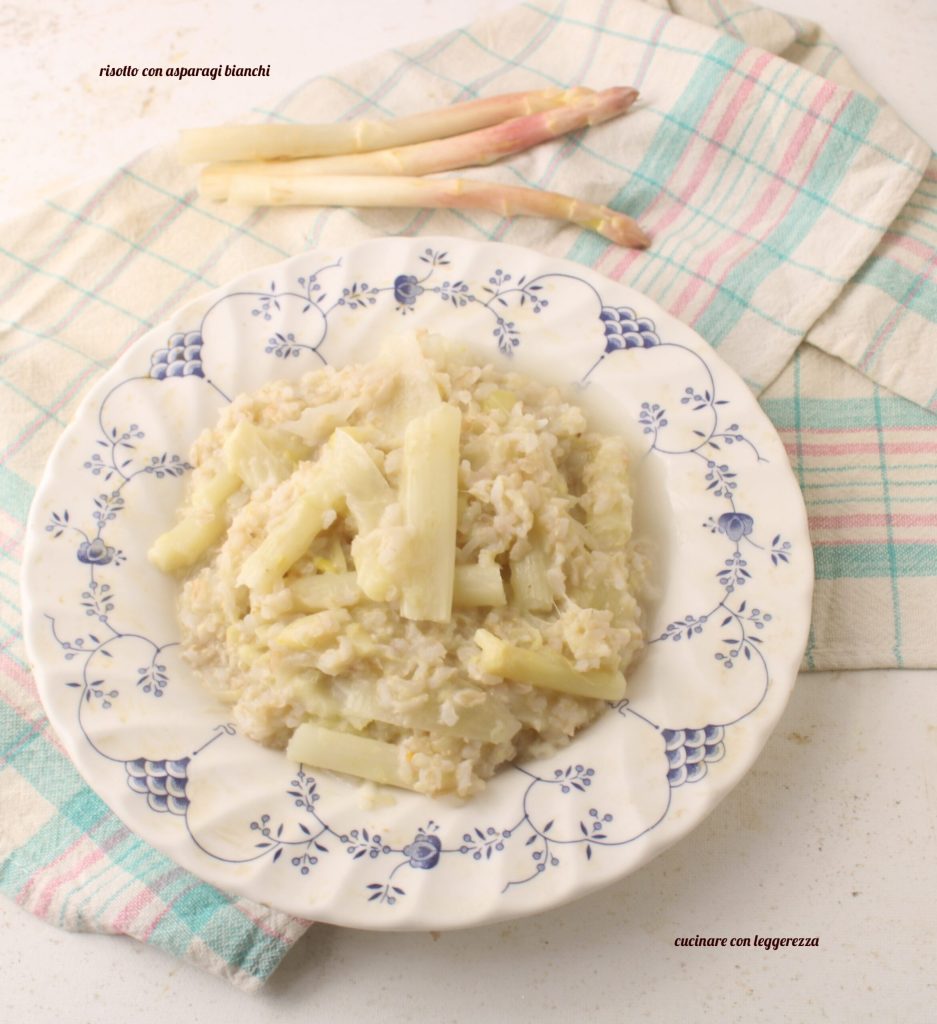 risotto con espárragos blancos