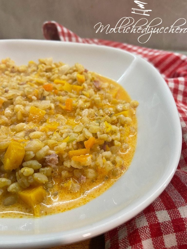sopa de trigo y calabaza