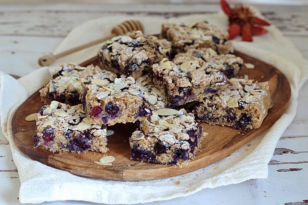 Crumble de arándanos sin huevos y sin lácteos, ¡adiós colesterol!