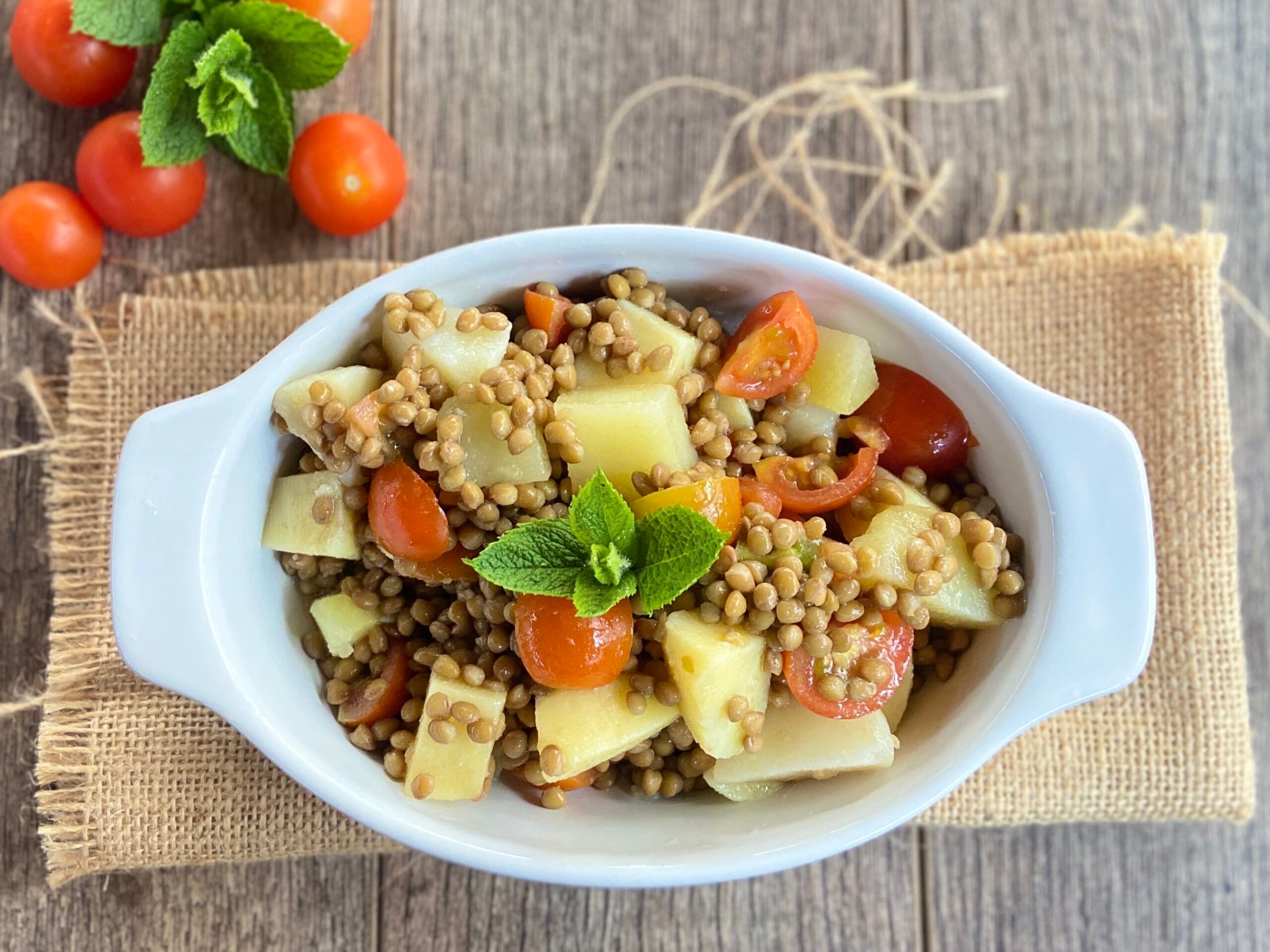 Cubos de fresa y plátano sin gluten