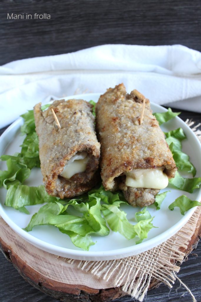 Rollitos de carne empanizada