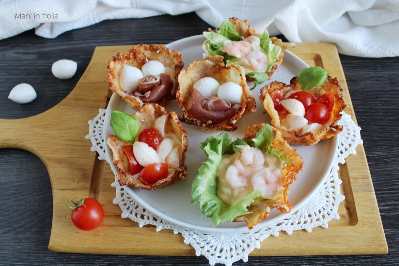 Cestillos de mozzarella rellenos