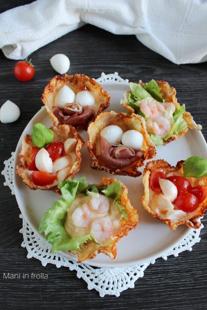 Cestillos de mozzarella rellenos