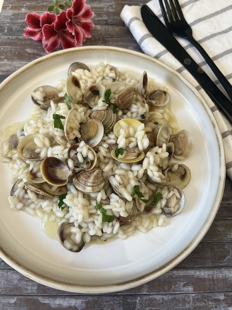 Risotto con almejas lupino