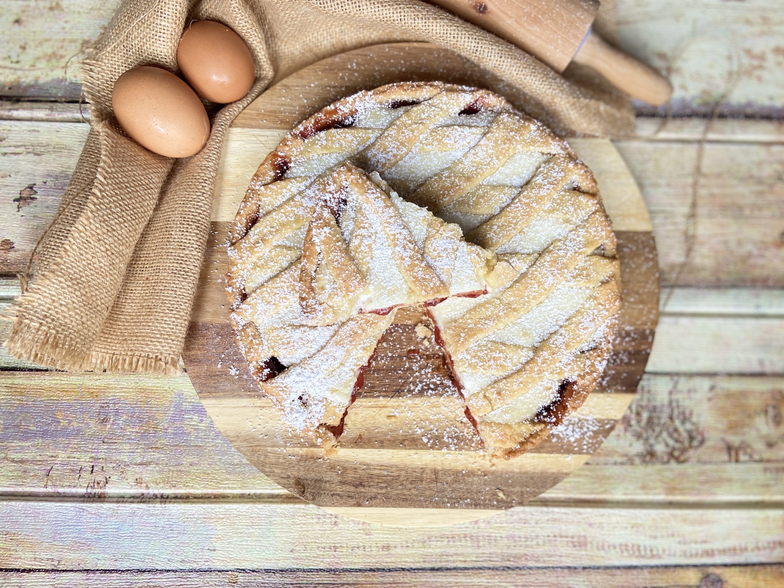 Tarta de ricotta y mermelada
