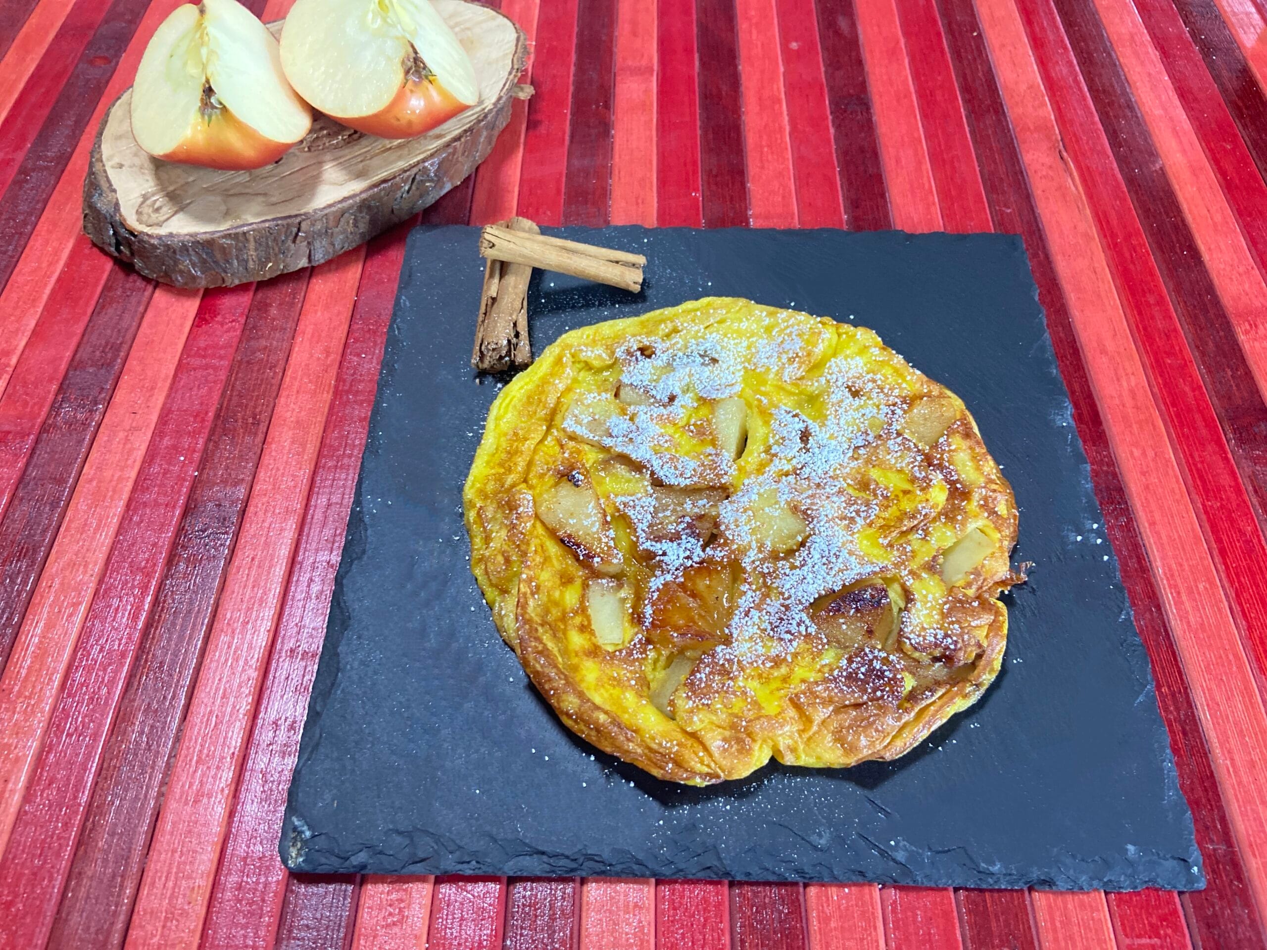 Tortilla dulce de manzanas