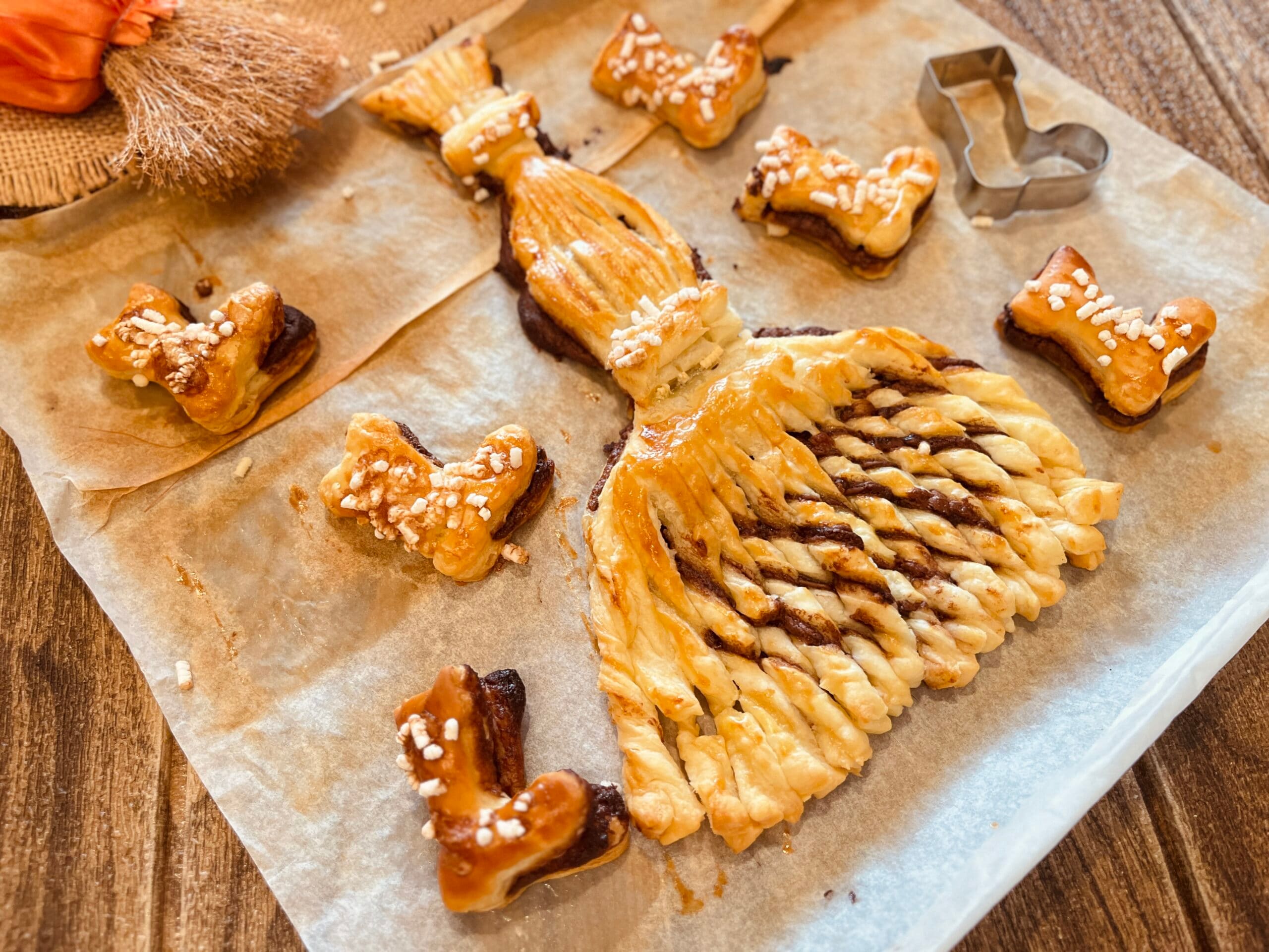 Escoba de la Befana con Nutella