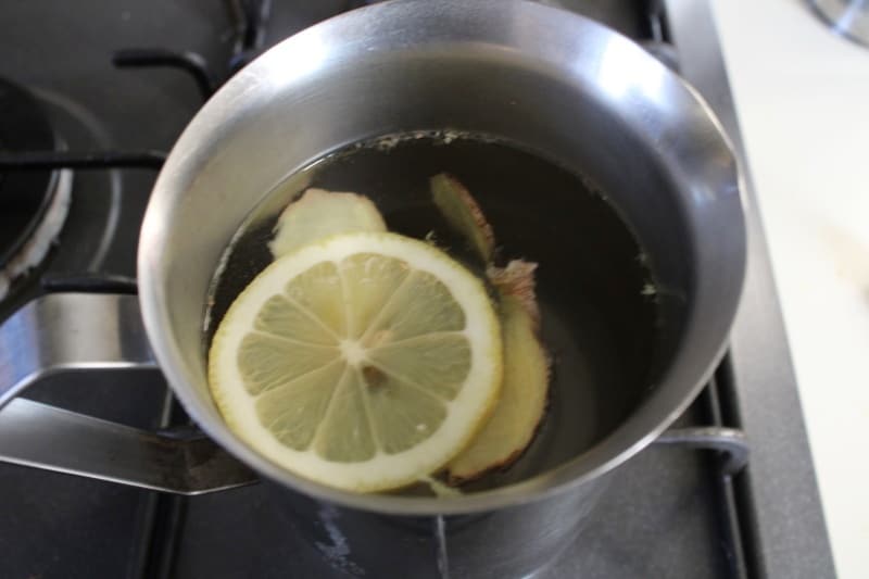 tisana de jengibre, limón y miel