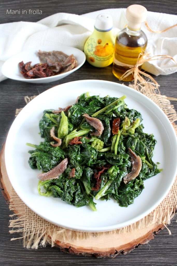 Greños con anchoas y tomates secos