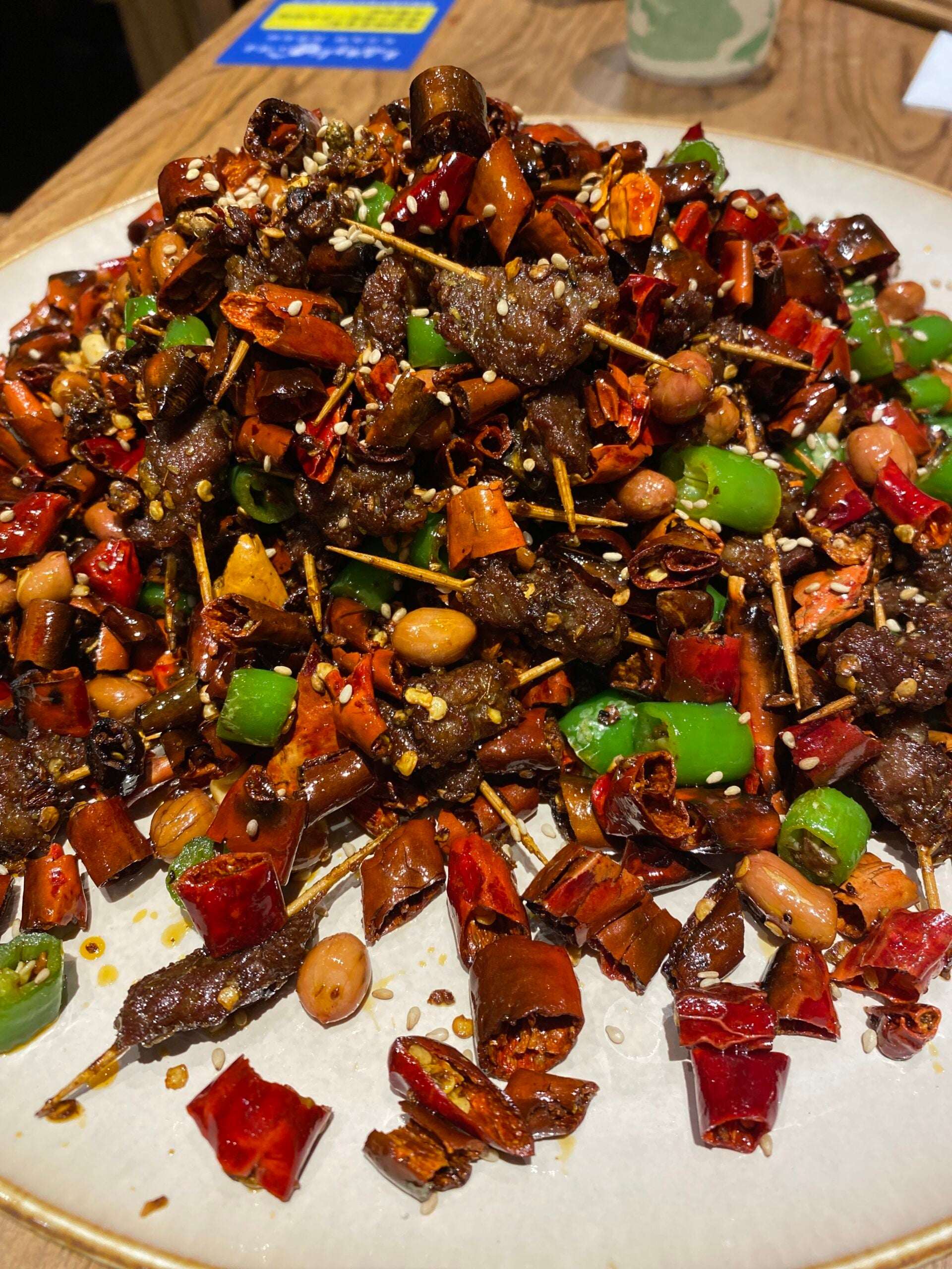 Ternera con palillos (China)