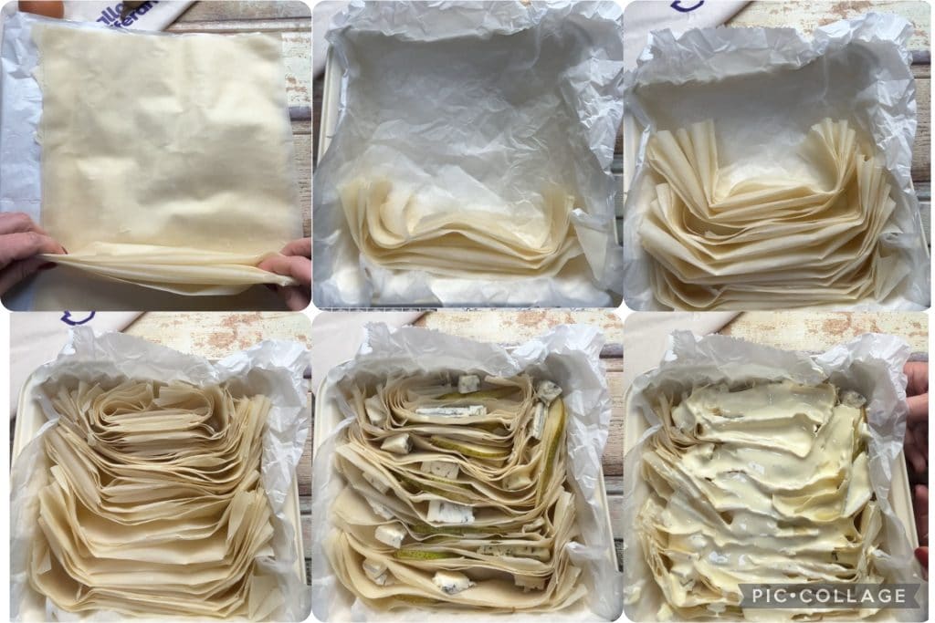 salada rústica con gorgonzola y peras