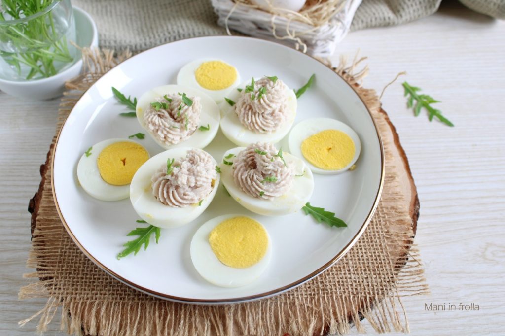 Huevos con mousse de Jamón