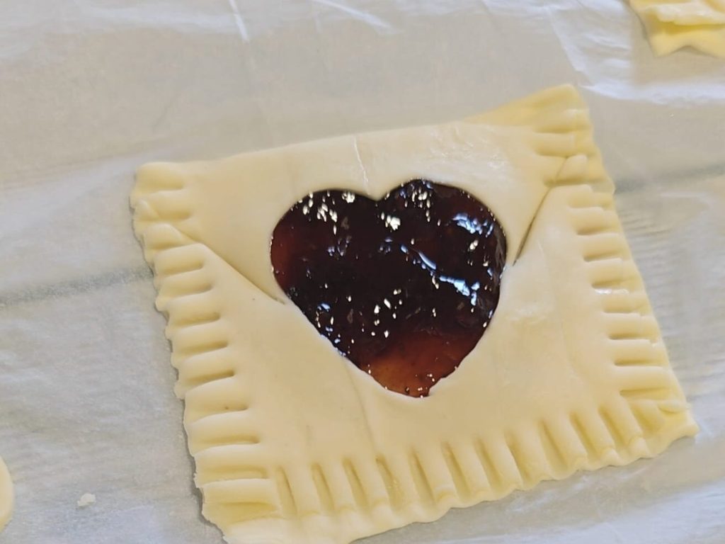 Letras de hojaldre para San Valentín