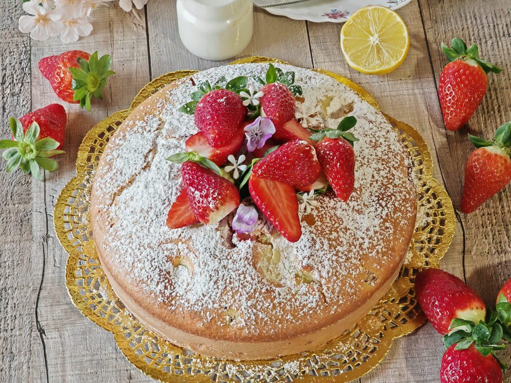 Tarta Nua con fresas